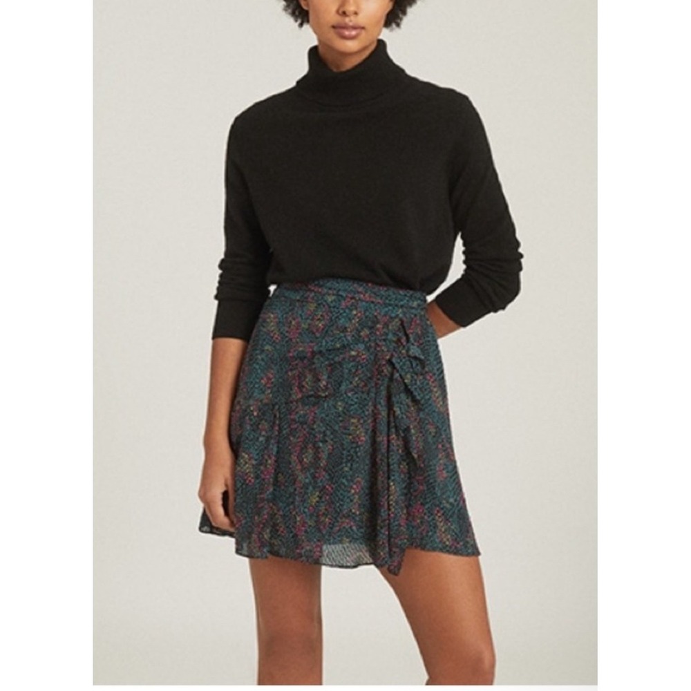 NWT Reiss Skyla Reptile Print Mini Skirt Sz 0 $220